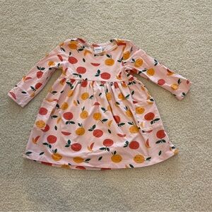 Hanna Andersson Pink Dress with Fruit Pattern